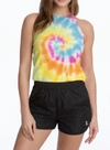 JUICY COUTURE TIE DYE RIBBED HALTER IN SPIRAL