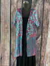 L & B Creations Sequin Duster In Pink/blue In Multi