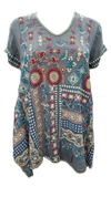 JOHNNY WAS WOMEN'S MADHURI TUNIC IN CLOUDBURST