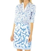 Gretchen Scott Here & There Skirt - Weed Wacker In White/blue In Multi