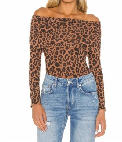 Lna Blake Sweater In Brushed Leopard In Multi