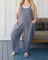 Ave Shops Just Perfect Jumpsuit In Grey In Grey