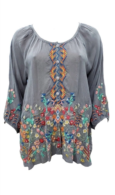 Johnny Was Women's Sarah Blouse In Cloudburst In Multi