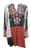 Johnny Was Women's Patchwork Satin Blouse In Multi In Multi