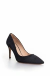 L AGENCE ELOISE PUMPS IN CHARCOAL SUEDE