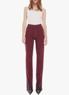 Mother Rascal Slice Up Jean In Burgundy In White