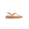 Ancient Greek Sandals Silia Leather Slingback Platform Sandals In White