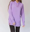 AMPERSAND AVE SIDESLIT HOODIE IN BRIGHT LILAC