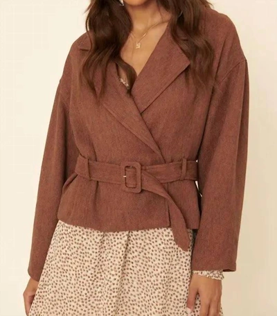 Promesa Cendy Woven Jacket In Brown