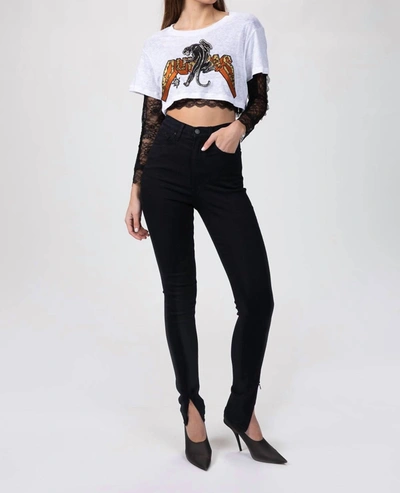 Weworewhat High Rise Skinny Zip Jean In Black