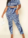 GOOD TIME USA MARBLE PRINT CUT OUT JUMPSUIT IN PATTERNED