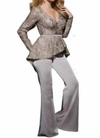 Tony Bowls Soutache Bodice Jumpsuit In Champagne In White