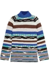 MISSONI STRIPED WOOL-BLEND TURTLENECK SWEATER