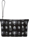 ALEXANDER MCQUEEN Black & Off-White Peacock Feather Pouch