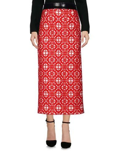 Teatum Jones 3/4 Length Skirt In Red