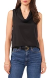 VINCE CAMUTO HAMMERED SATIN SLEEVELESS COWL NECK TOP