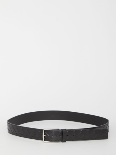 Bottega Veneta Black Leather Belt