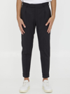 Pt Torino Belt-loops Zip-fly Trousers In Black