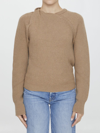 Stella Mccartney Knot-detail Knitted Jumper In Beige