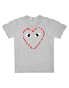 Comme Des Garçons Play Heart Sketch T-shirt In Gray