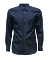 Comme Des Garçons Long Sleeve Poplin Shirt With Tailored Fit In Blue