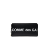 Comme Des Garçons Logo Zip-around Wallet In Black