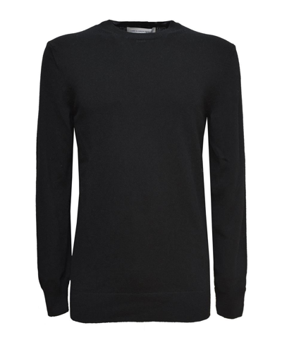 Comme Des Garçons Crewneck Knitted Jumper In Black