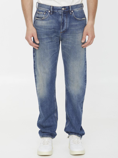 Burberry Ausgeblichene Straight-leg-jeans In Vintage Denim