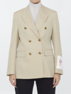 Golden Goose Beige Double-breasted Blazer With Peak Revers In Beige