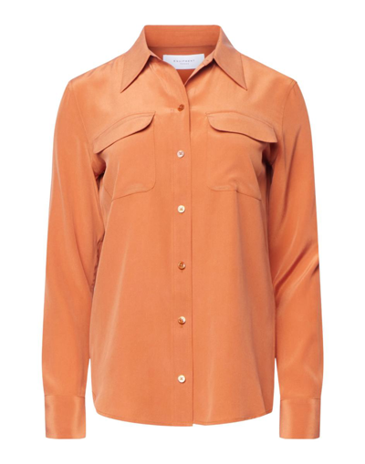 Equipment Slim Silk Shirt In Orange
