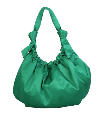Ganni Occasion Shoulder Bag In Green