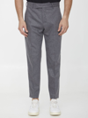 PT TORINO GREY WOOL TROUSERS