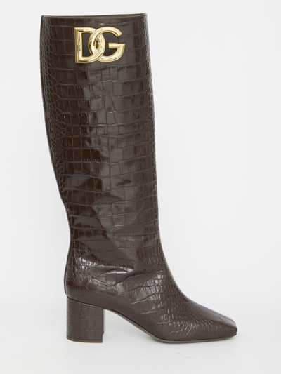 Dolce & Gabbana Jackie 60 Brown Boots