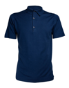 John Smedley Isis Fine Knit Cotton Polo Shirt In Blue