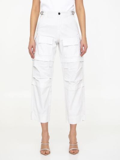 Darkpark Julia Cargo Pants In White
