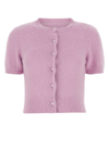 Maison Margiela Lilac Angora Blend Cardigan In Purple