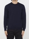 Roberto Collina Ribbed-knit Merino Wool Jumper In Blue