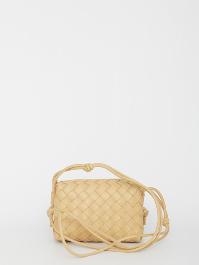 Bottega Veneta Mini Loop Camera Bag In Nude & Neutrals