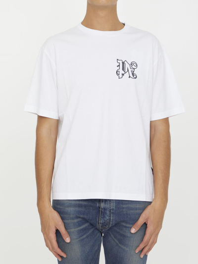 Palm Angels Monogram T-shirt In White