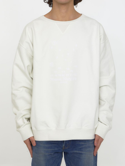Maison Margiela Numerical Logo Sweatshirt In White