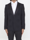 Burberry Oak Leaf Crest Tuxedo Jacket In Black