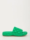 BOTTEGA VENETA PADDED GREEN SANDALS