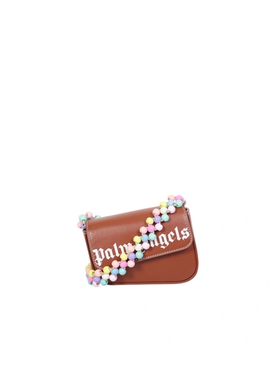 Palm Angels Mini Crash Shoulder Bag In Brown