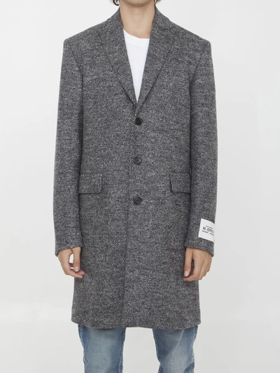 Dolce & Gabbana Re-edition Wool Coat In Grey