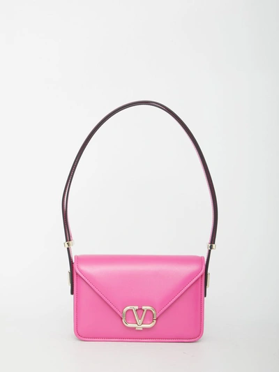 Valentino Garavani Small Letter Bag In Fuchsia