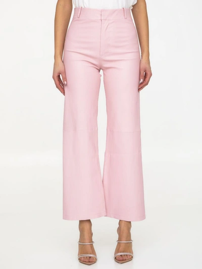 Arma Stretch Palazzo Trousers In Pink