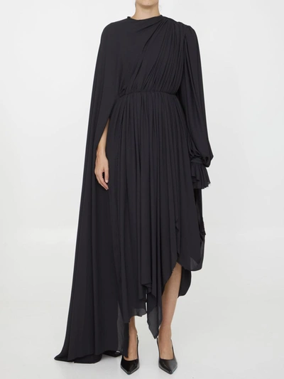 Balenciaga Technical Crèpe Dress In Black