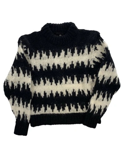 Thom Krom Black Ribbed Neck Knit Sweater