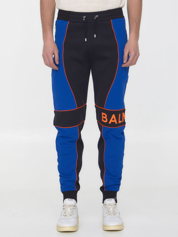 Balmain Kids monogram print track pants - White