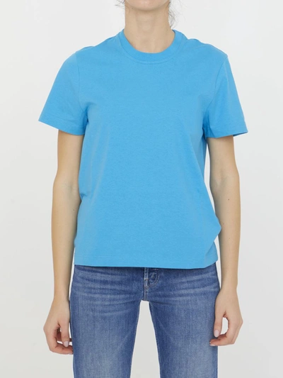 Bottega Veneta Cotton Jersey T-shirt In Blu